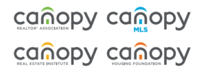 Canopy Realtors® Association, MLS, Institute and Foundation logos